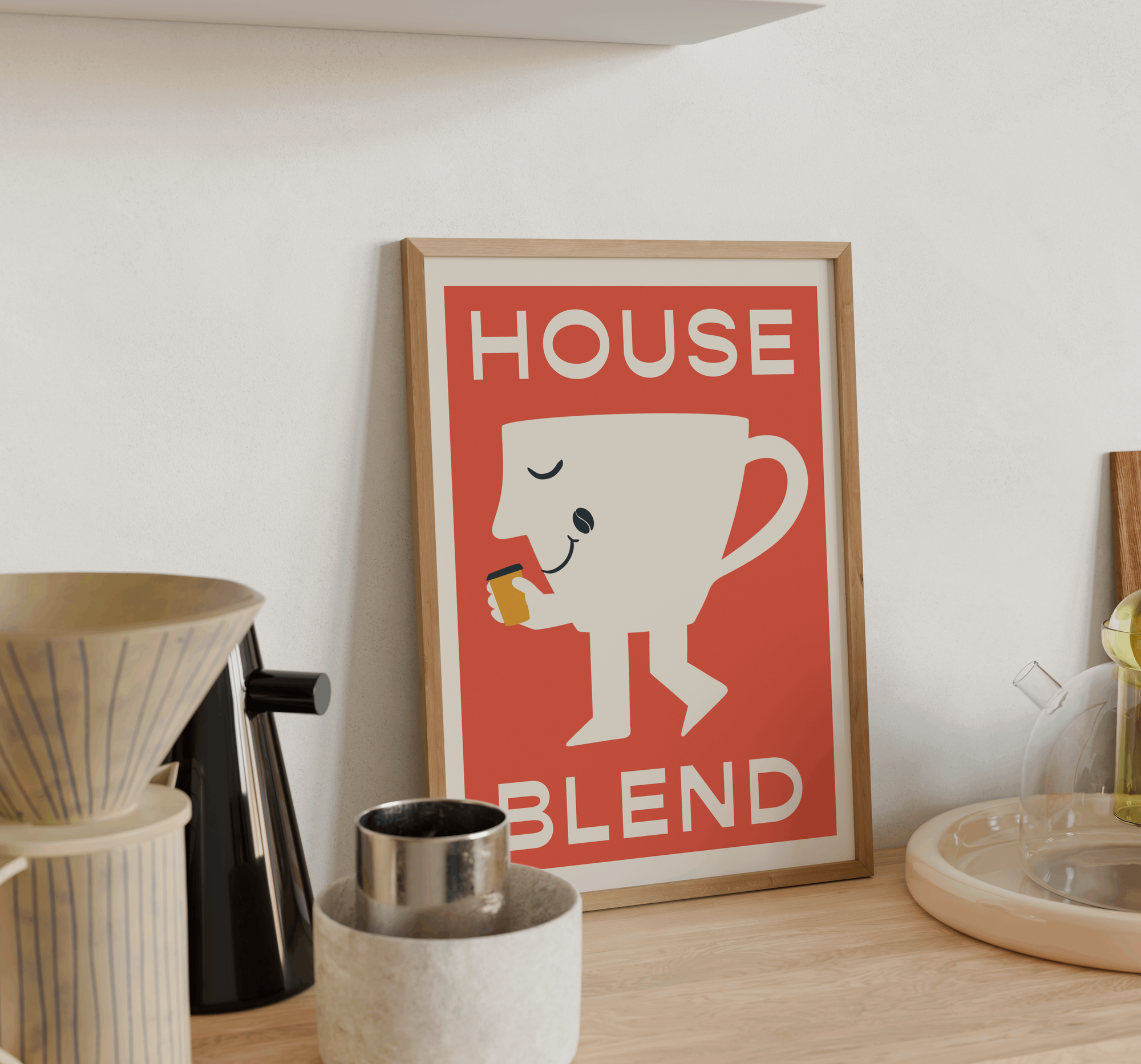 Coffee kitchen wall art. Modern kitchen art.