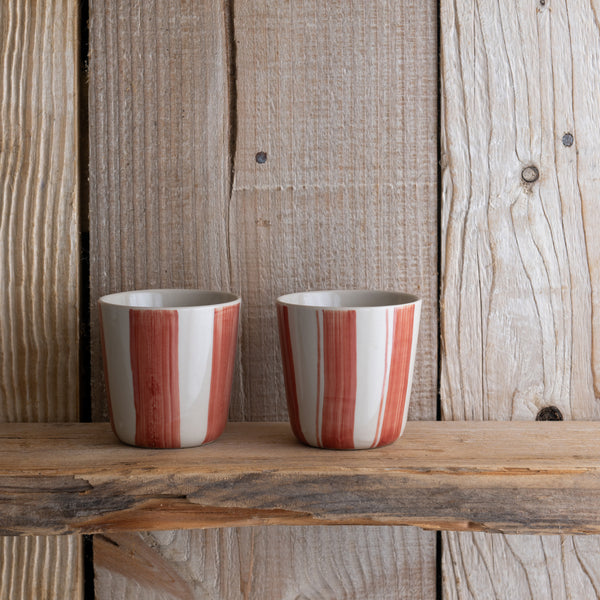 Cornflower Beaker - Brushed Berry Red - Small (Set of 2)