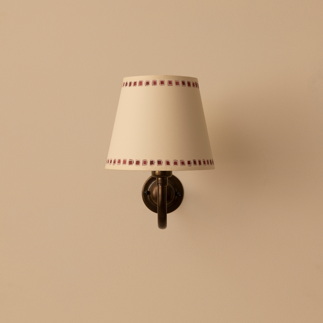 Plum Gemstone Trim Lampshade