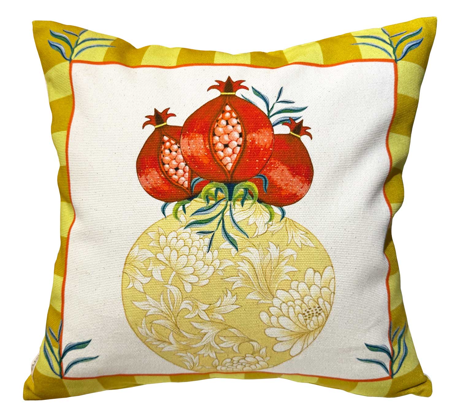 I Melograni Lime Throw Pillow