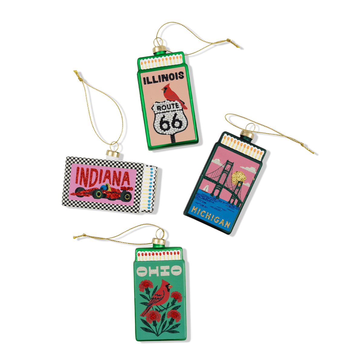 Ohio Matchbook Ornament - Furbish Studio