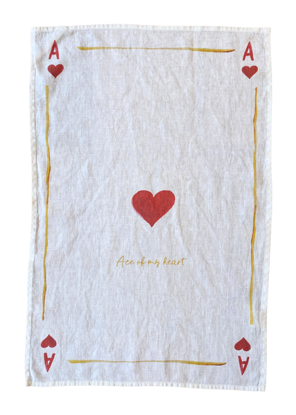 Ace of My Heart - Linen Teatowel