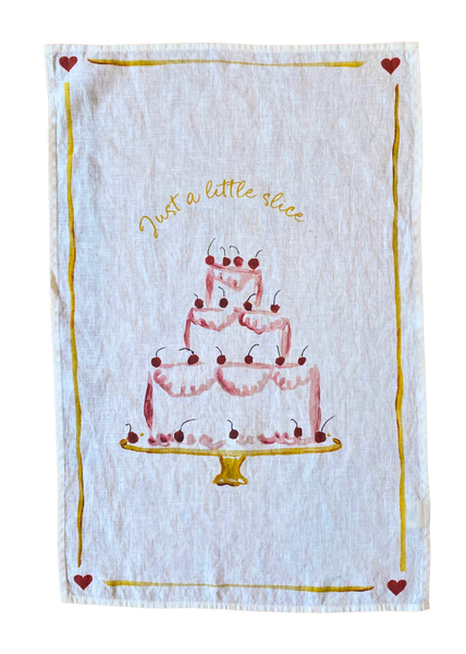 Just A Little Slice - Linen Teatowel
