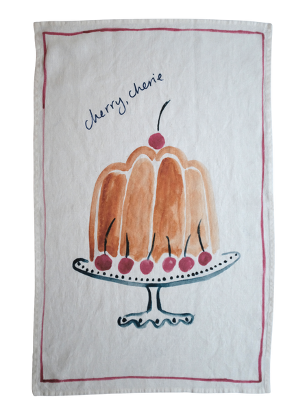 Cherry Cherie - Linen Teatowel