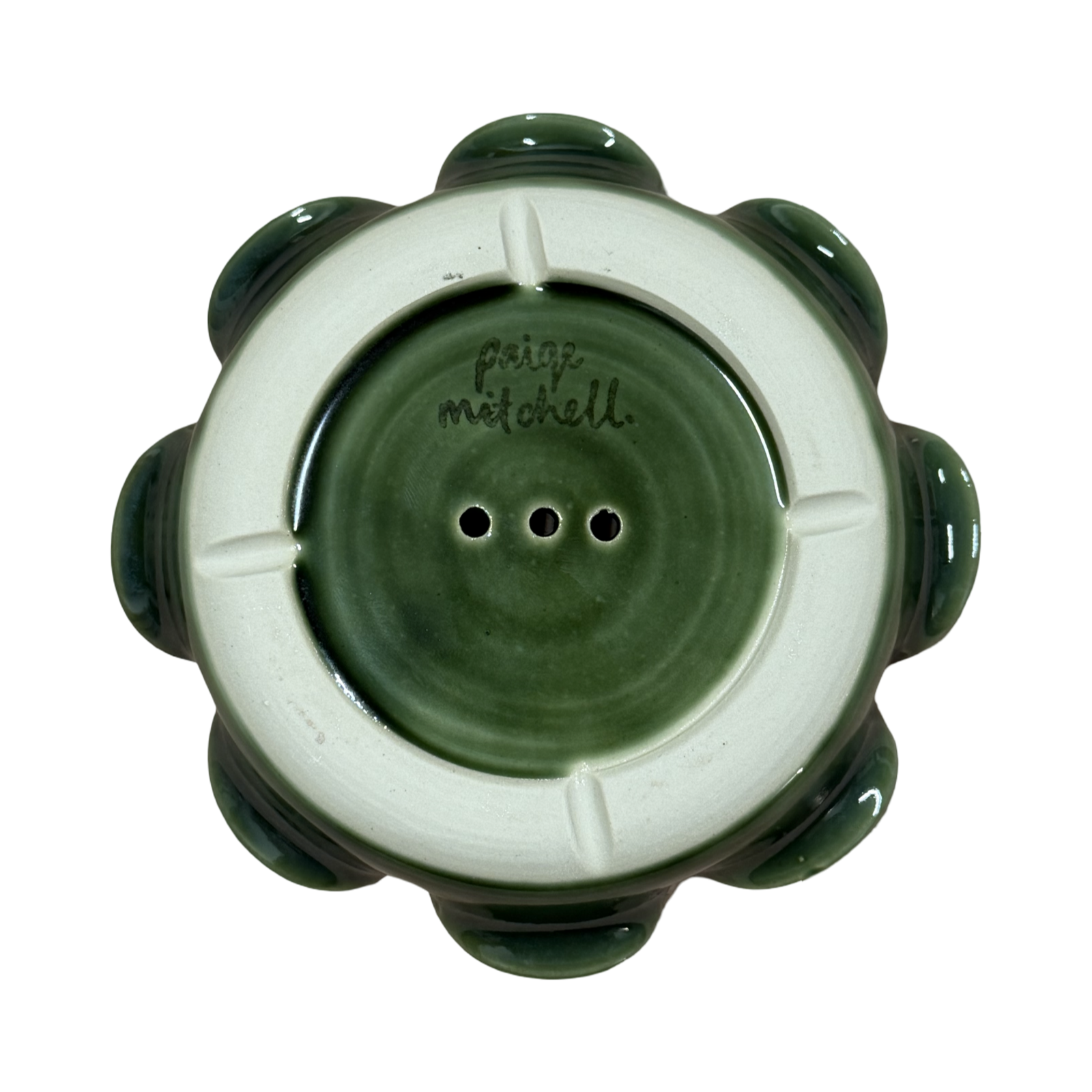 Frilly Soap Dish - Emerald