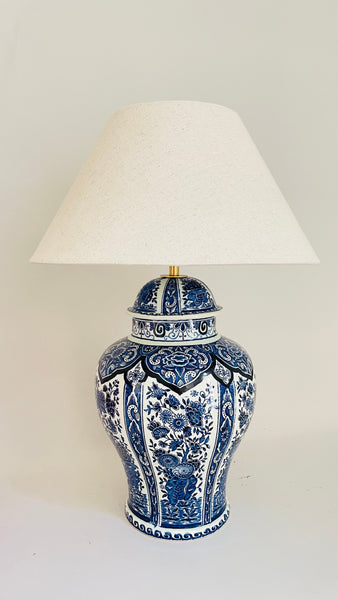 Antique Delft Boch Lamp