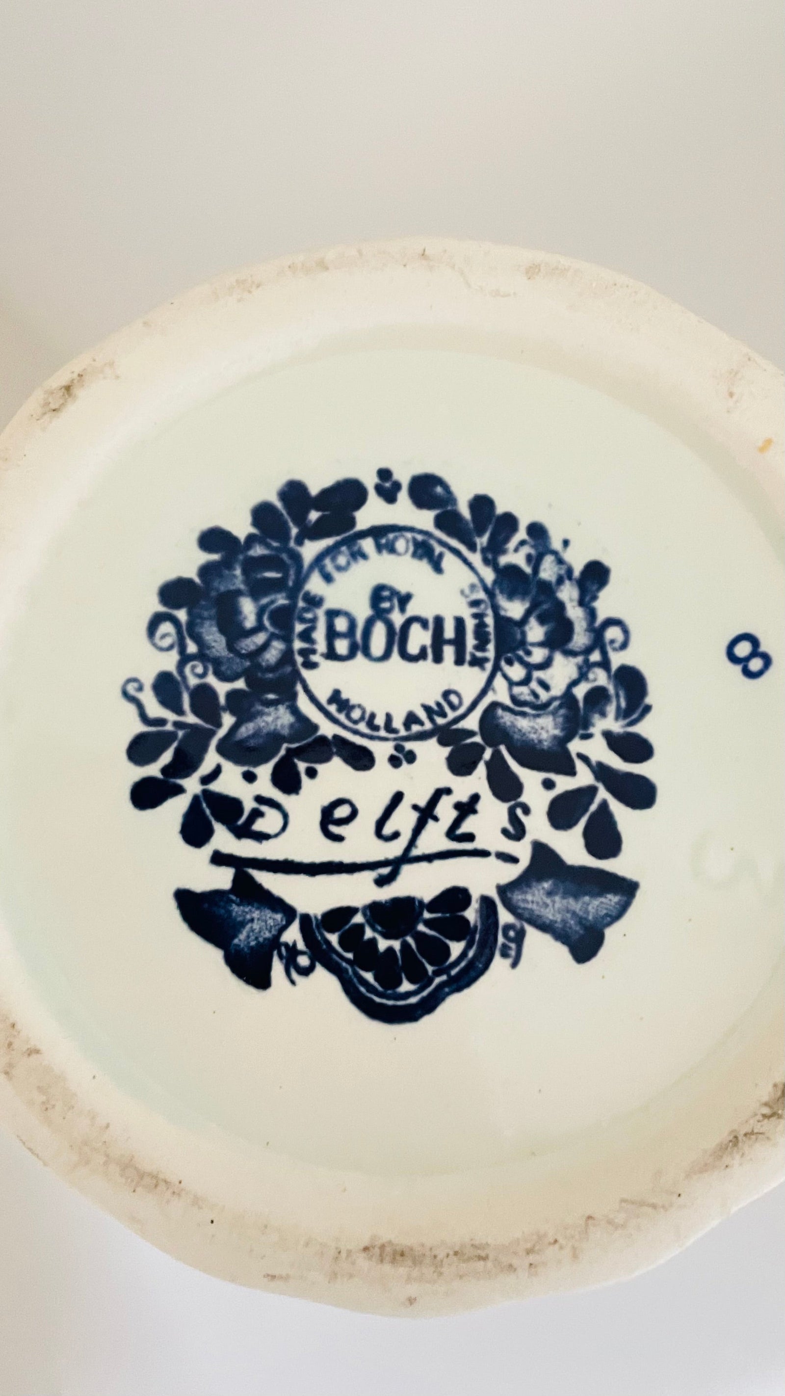Antique Delft Boch Lamp