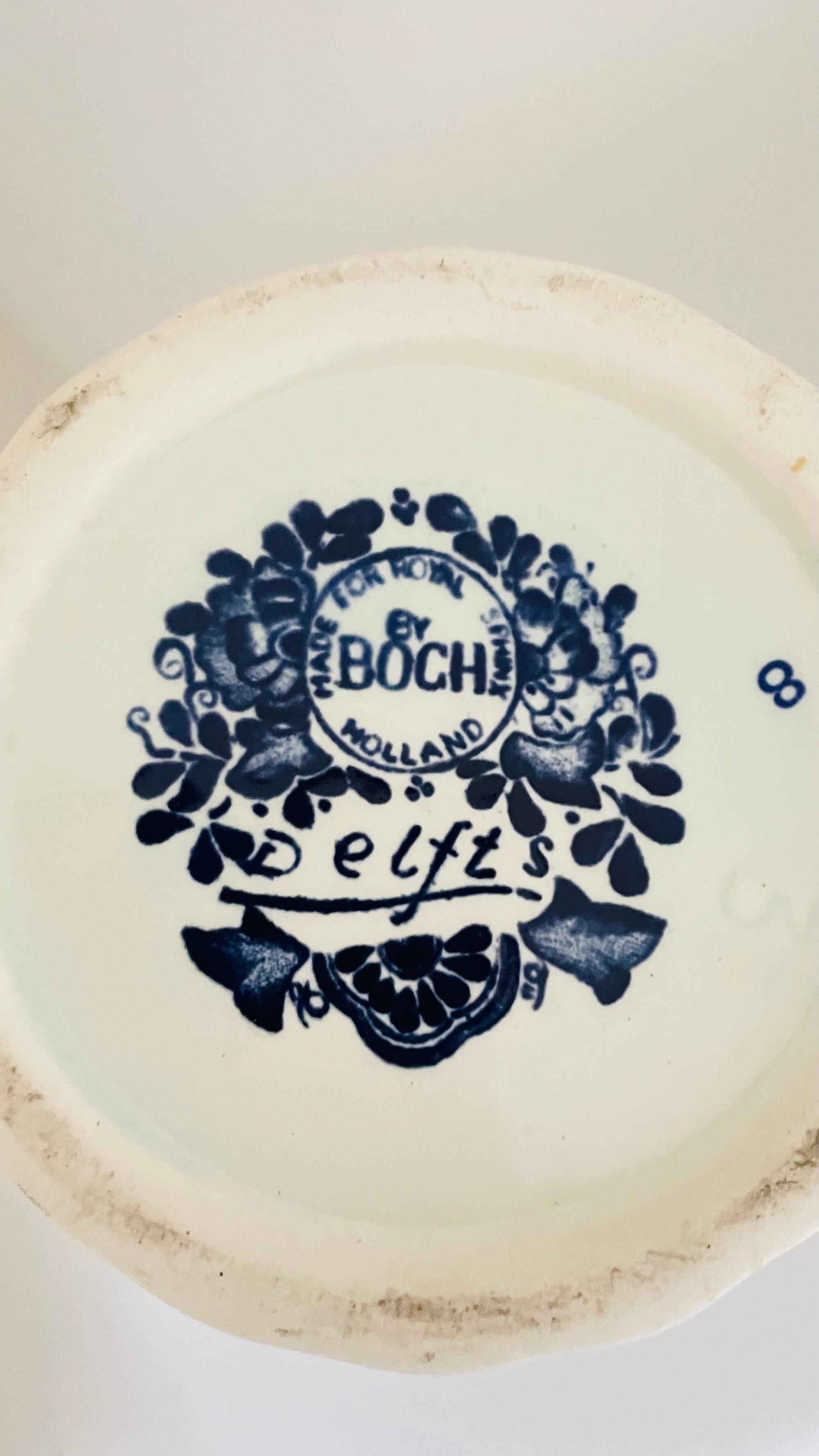 Antique Delft Boch Lamp