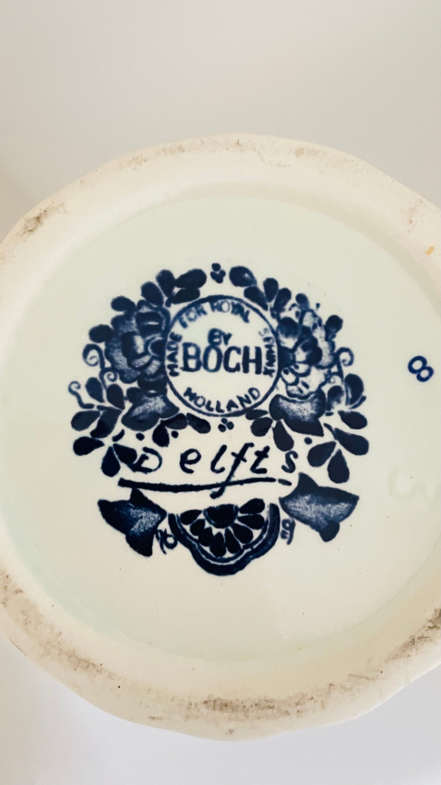 Antique Delft Boch Lamp