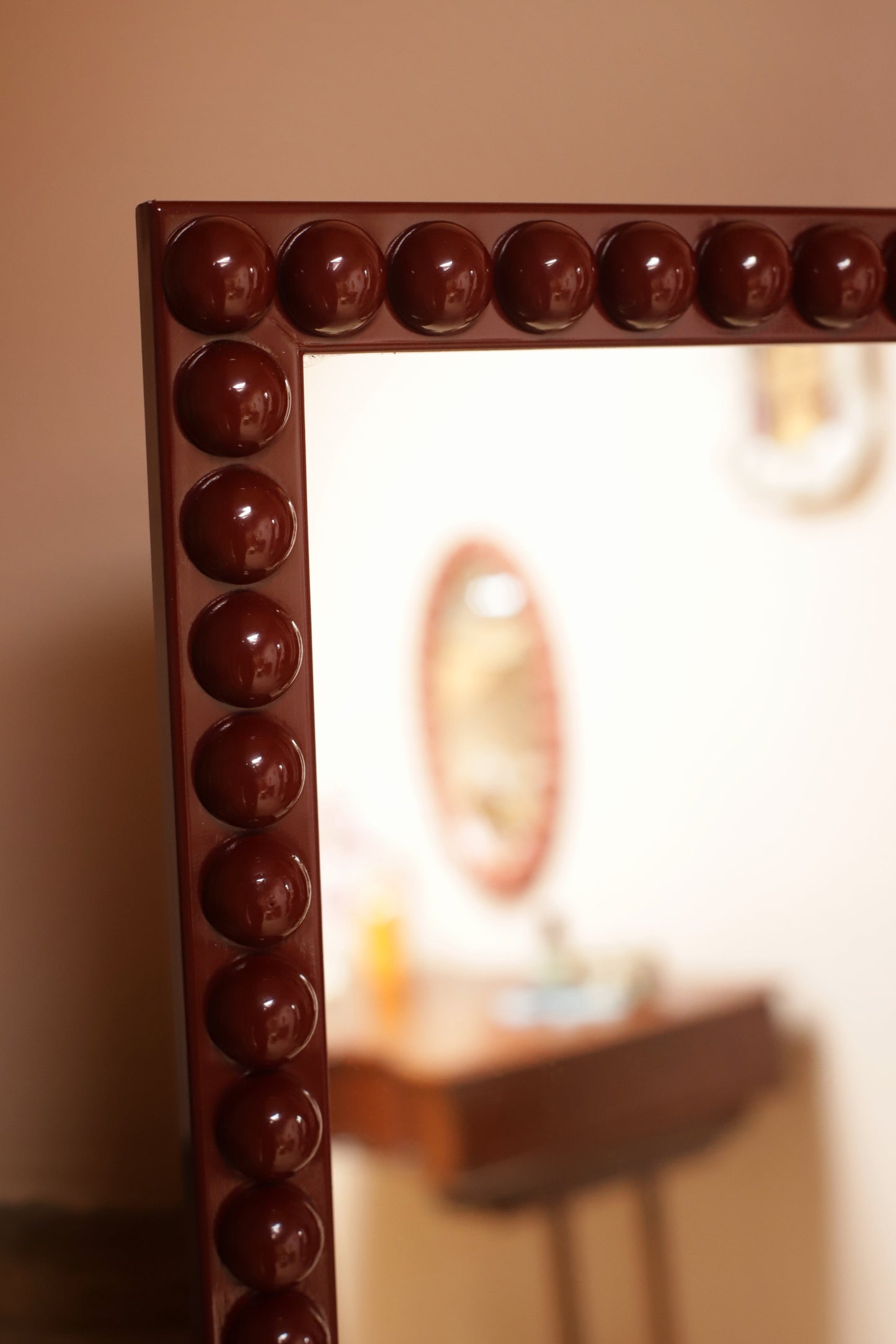 Full-Length Lacquered Bobbin Mirror