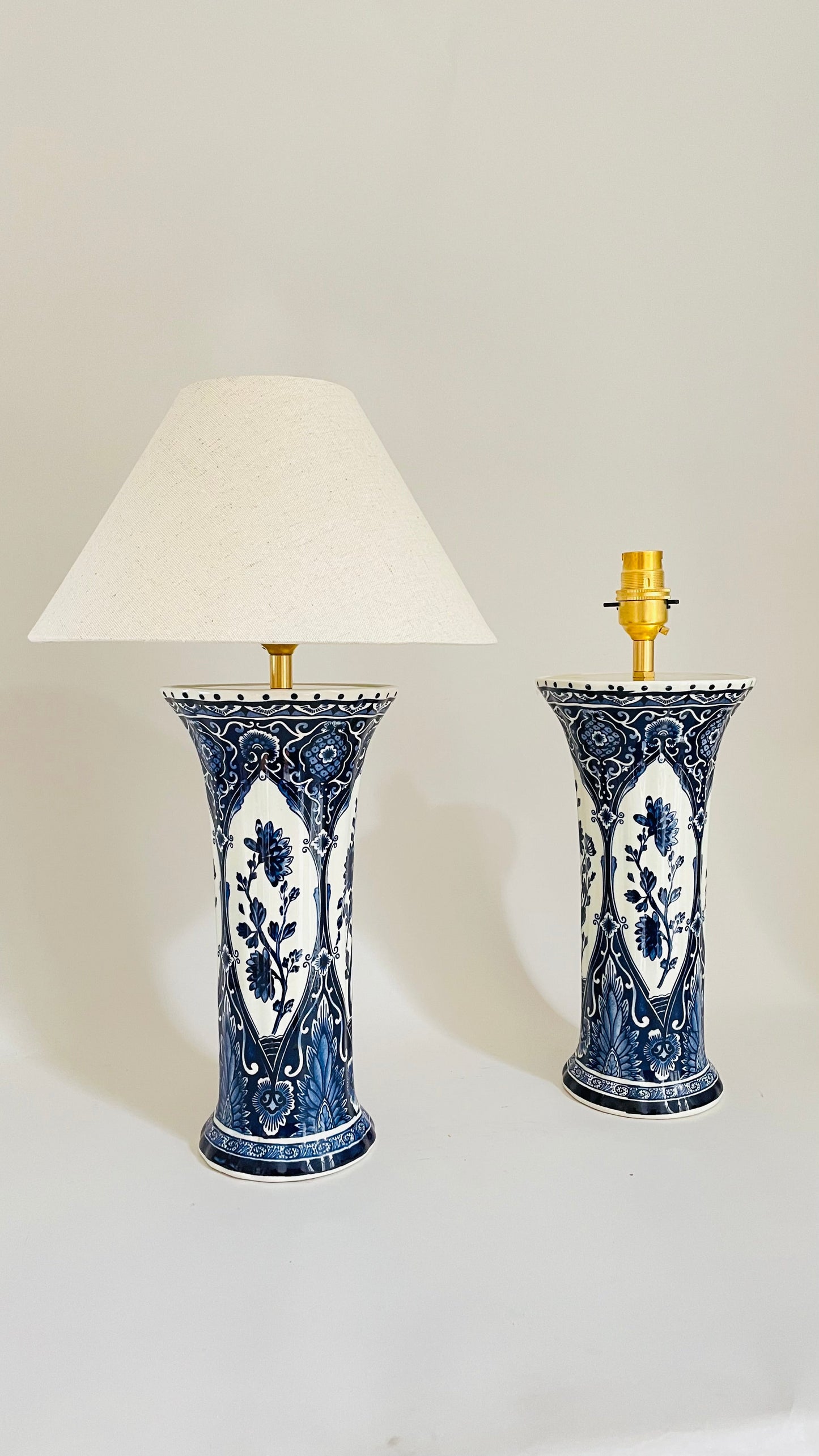 Antique Delft Boch Lamp