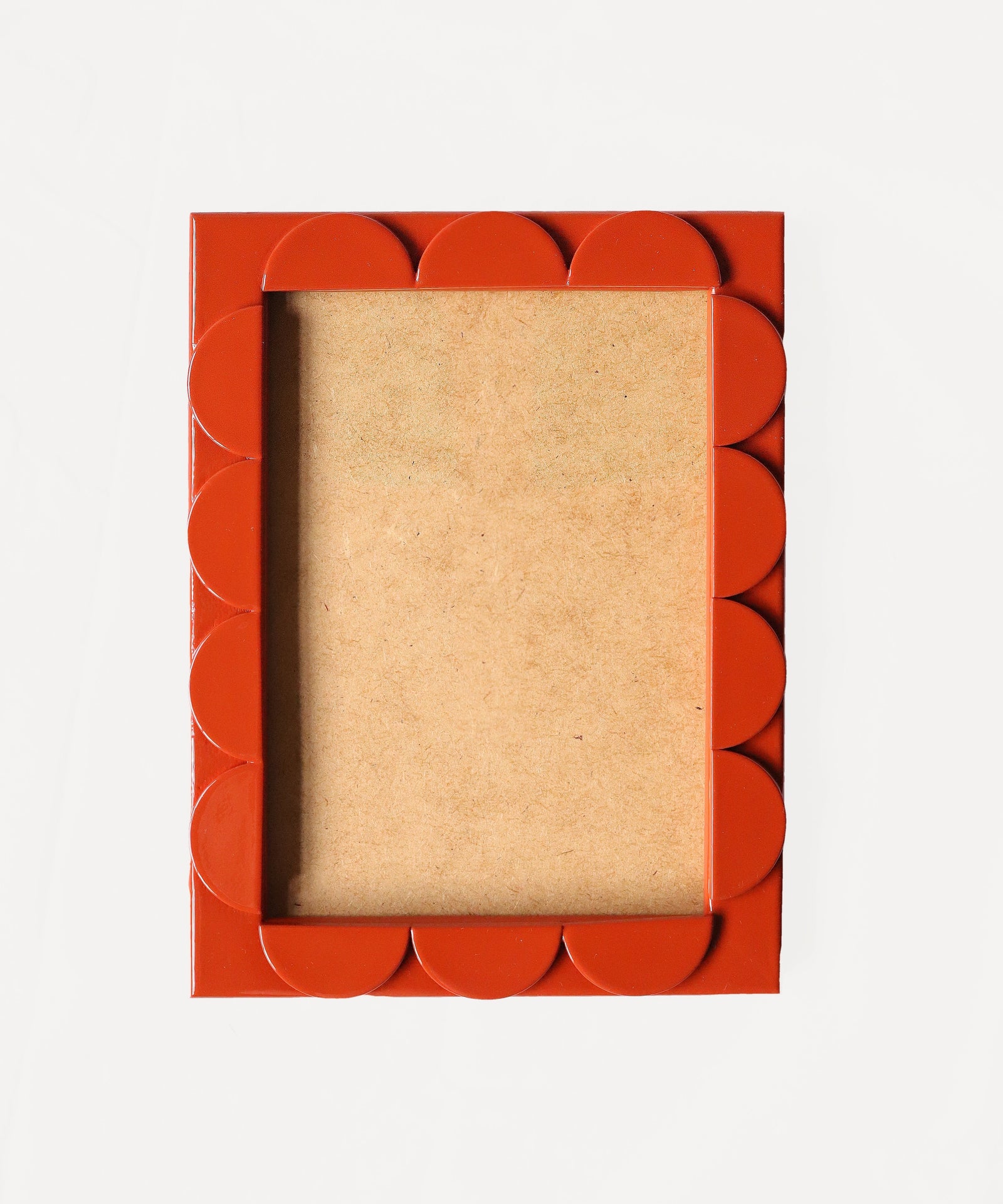 Lobster Orange Lacquered Scallop Frame