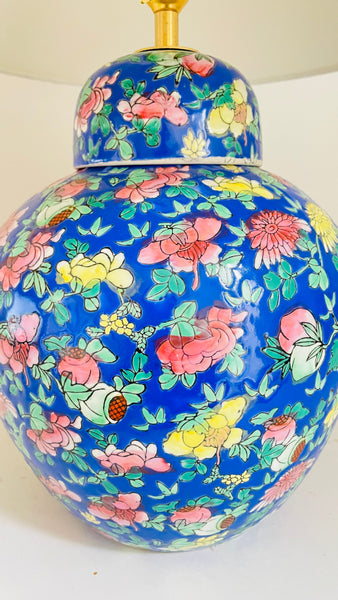 Antique Flower Jar Lamp