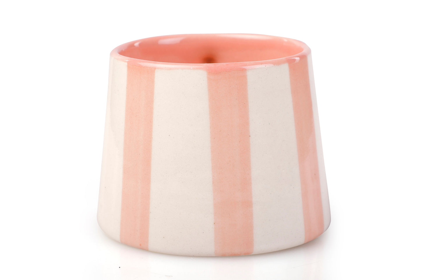 Ceramic Pink Stripe Coffee cup- 220ml (SET OF 4)