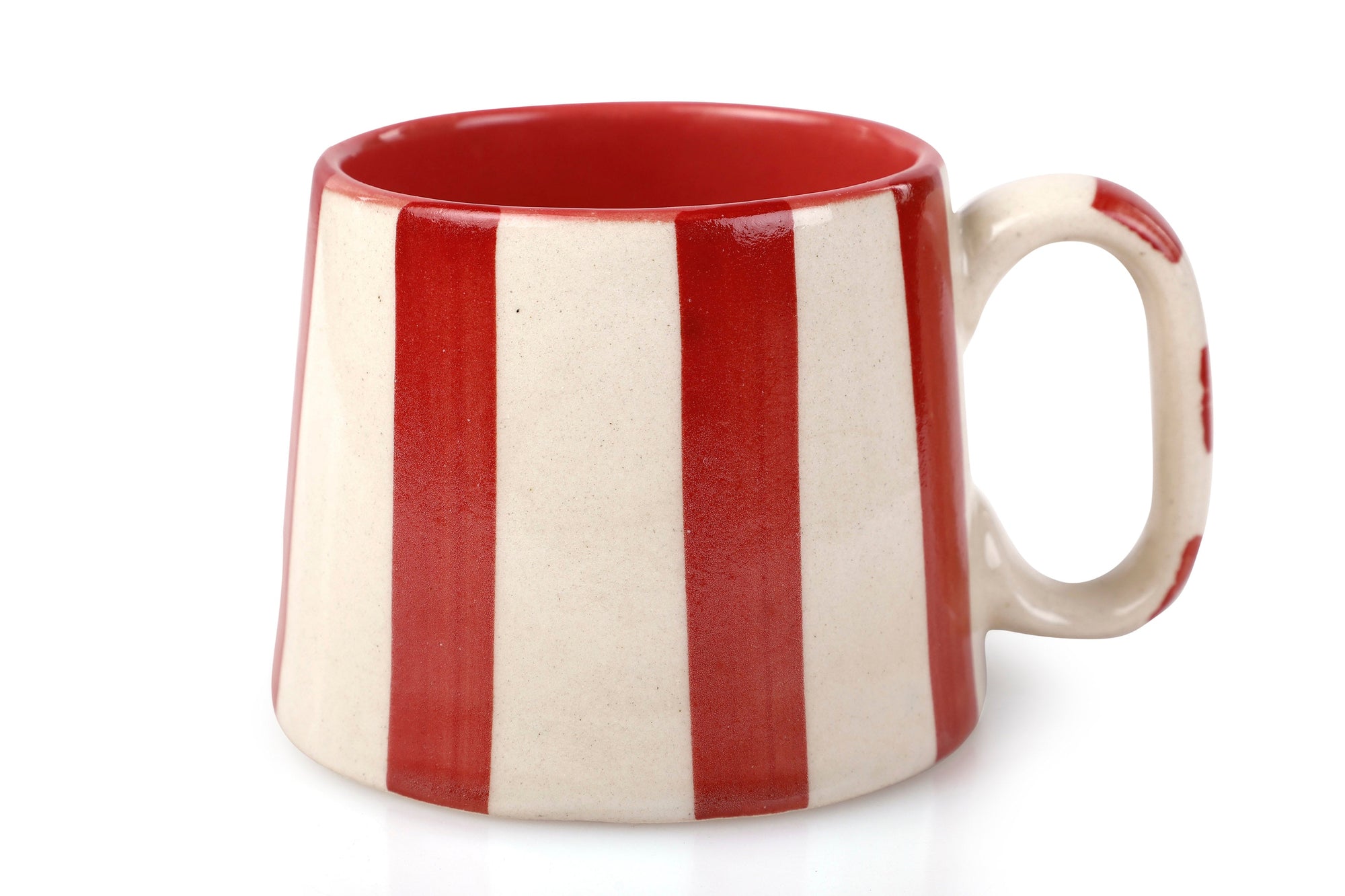Ceramic Red Stripe Coffee Cup - 220ml (SET OF 4)