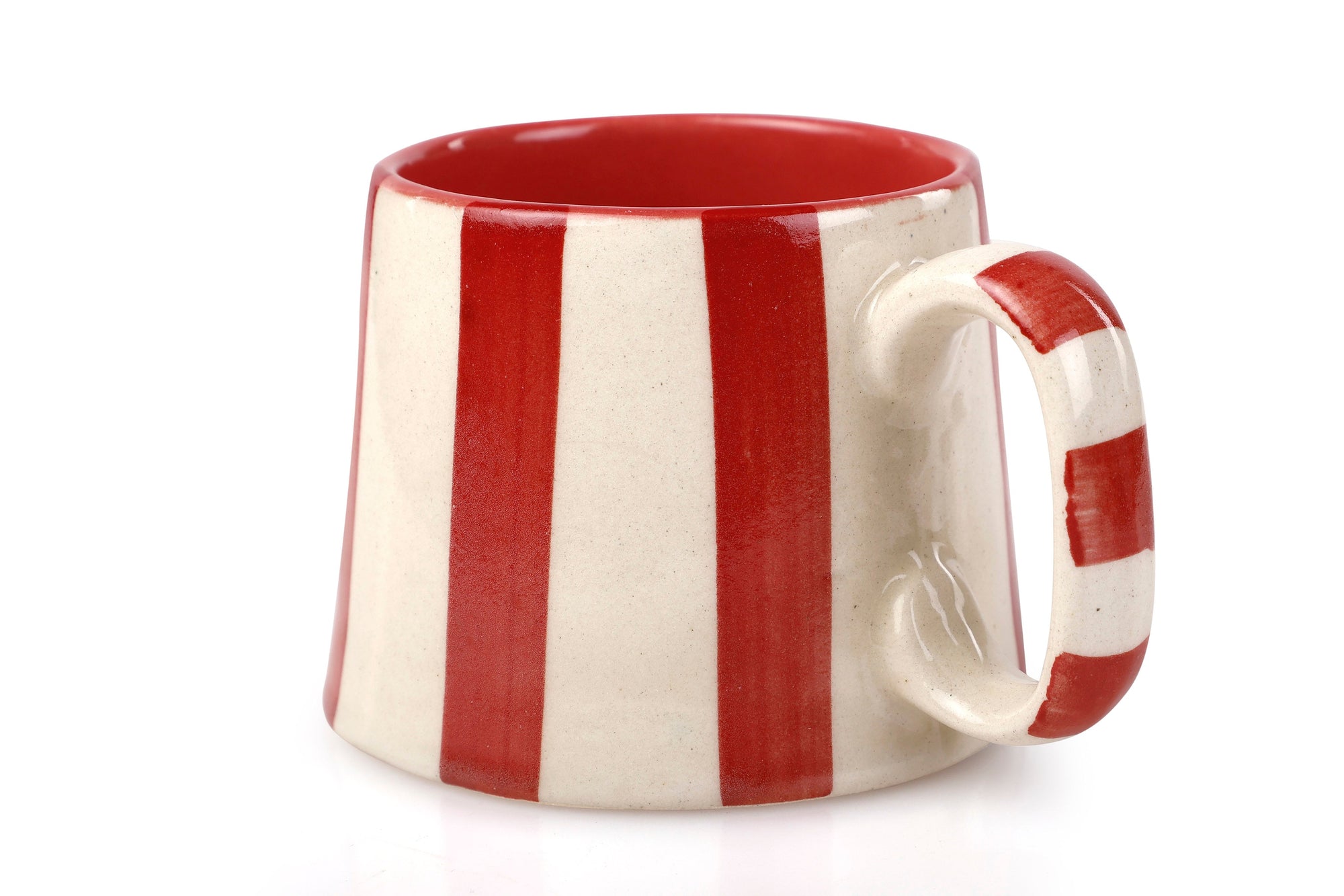 Ceramic Red Stripe Coffee Cup - 220ml (SET OF 4)