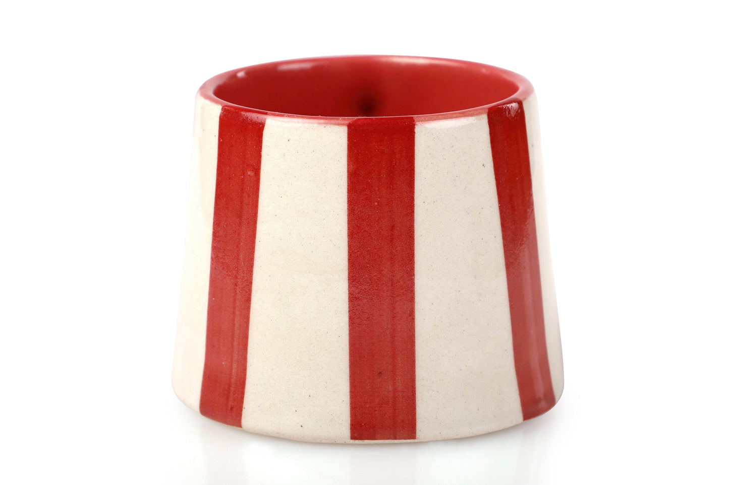 Ceramic Red Stripe Coffee Cup - 220ml (SET OF 4)