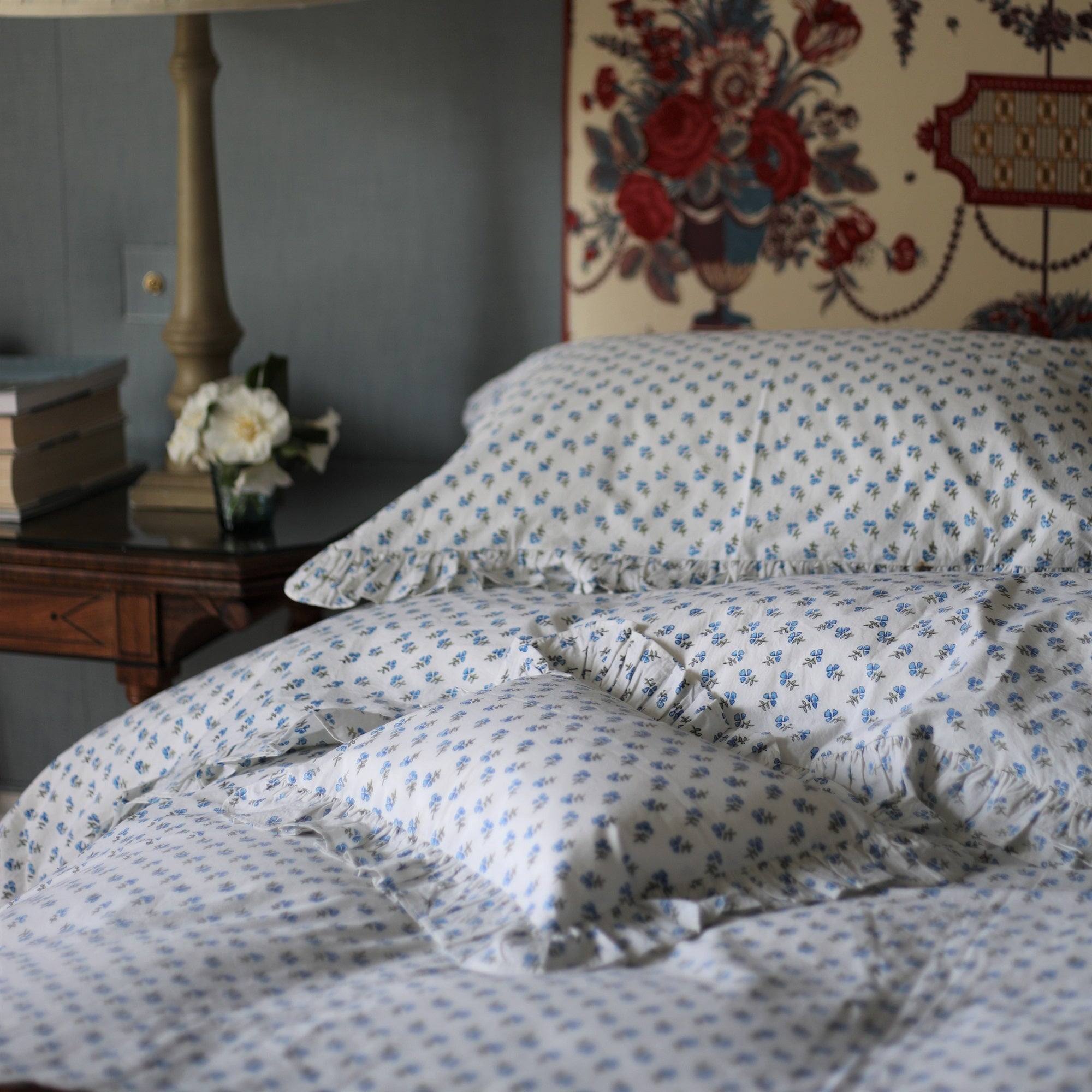 Blue Ditsy Baby / Boudoir Pillowcase