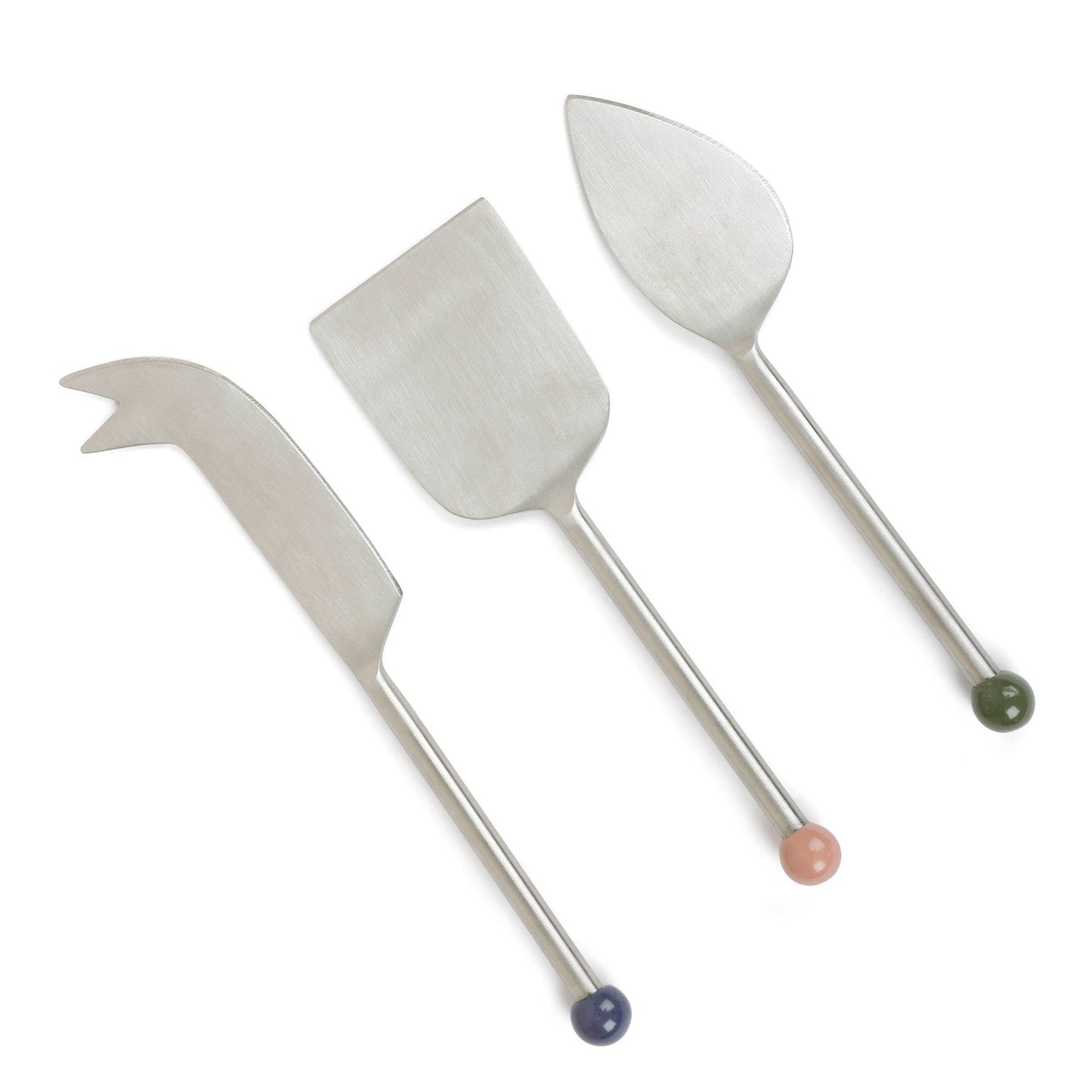Stainless Steel Cheese Knife Set, (Set of 3)- 6.5 x 2 Inches