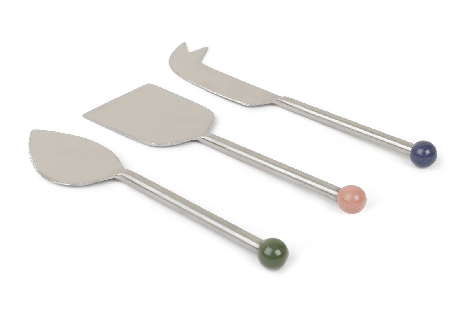 Stainless Steel Cheese Knife Set, (Set of 3)- 6.5 x 2 Inches