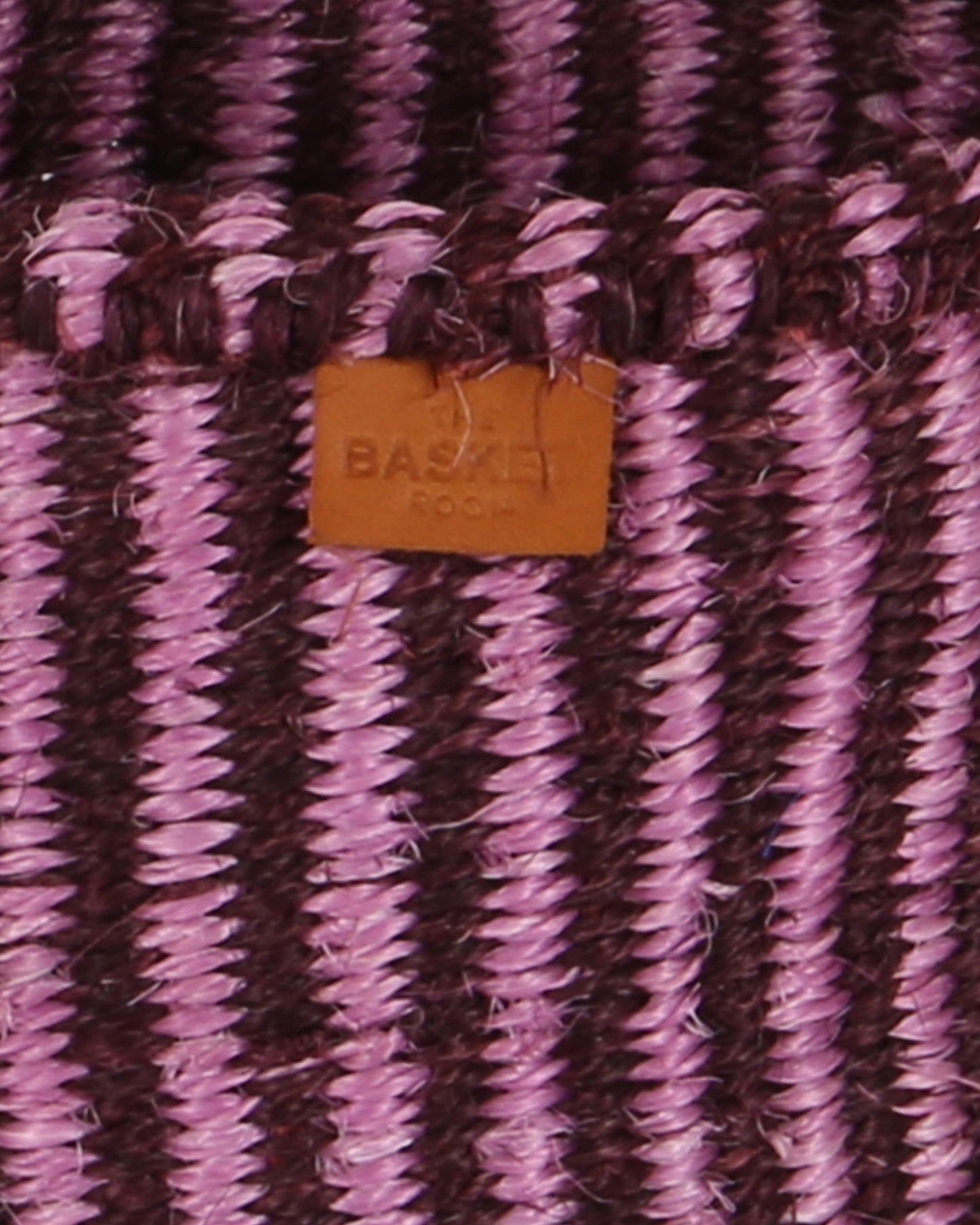 Kipuli: Bordeaux and Pink Pinstripe Woven Storage Basket