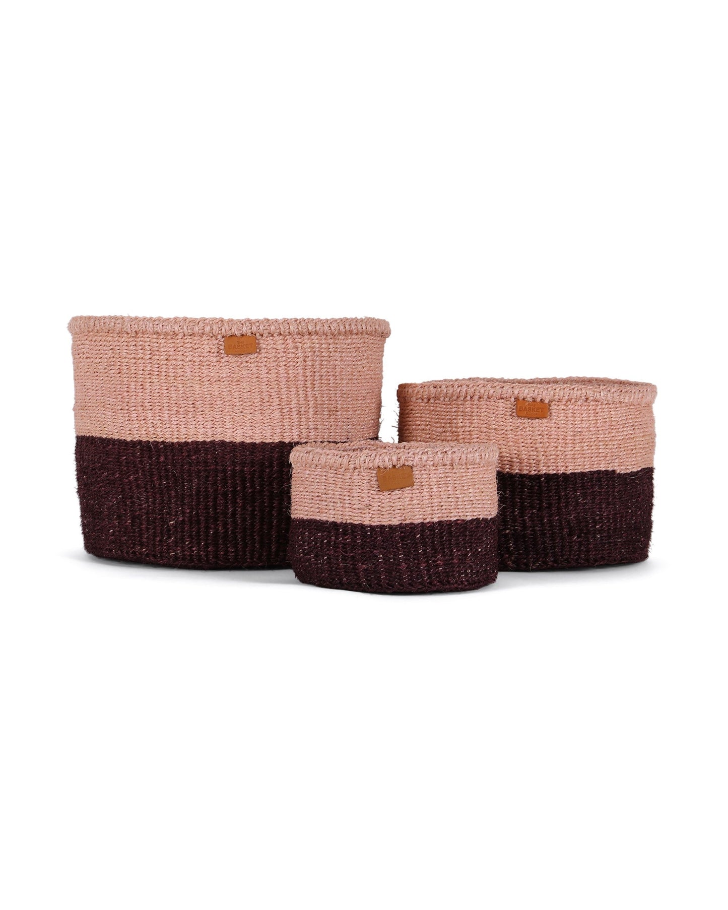 Salsa: Bordeaux and Pink Colour Block Woven Basket