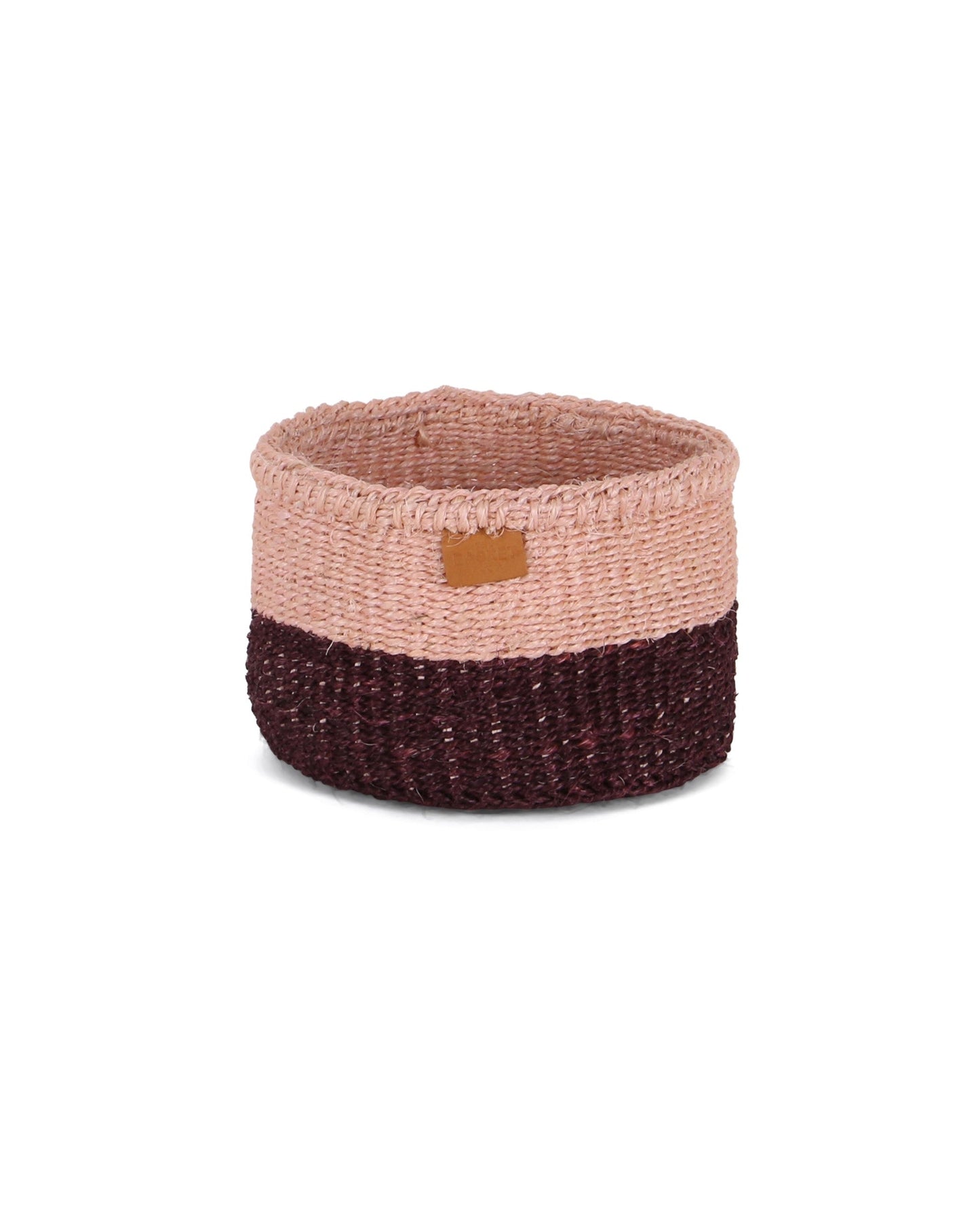 Salsa: Bordeaux and Pink Colour Block Woven Basket