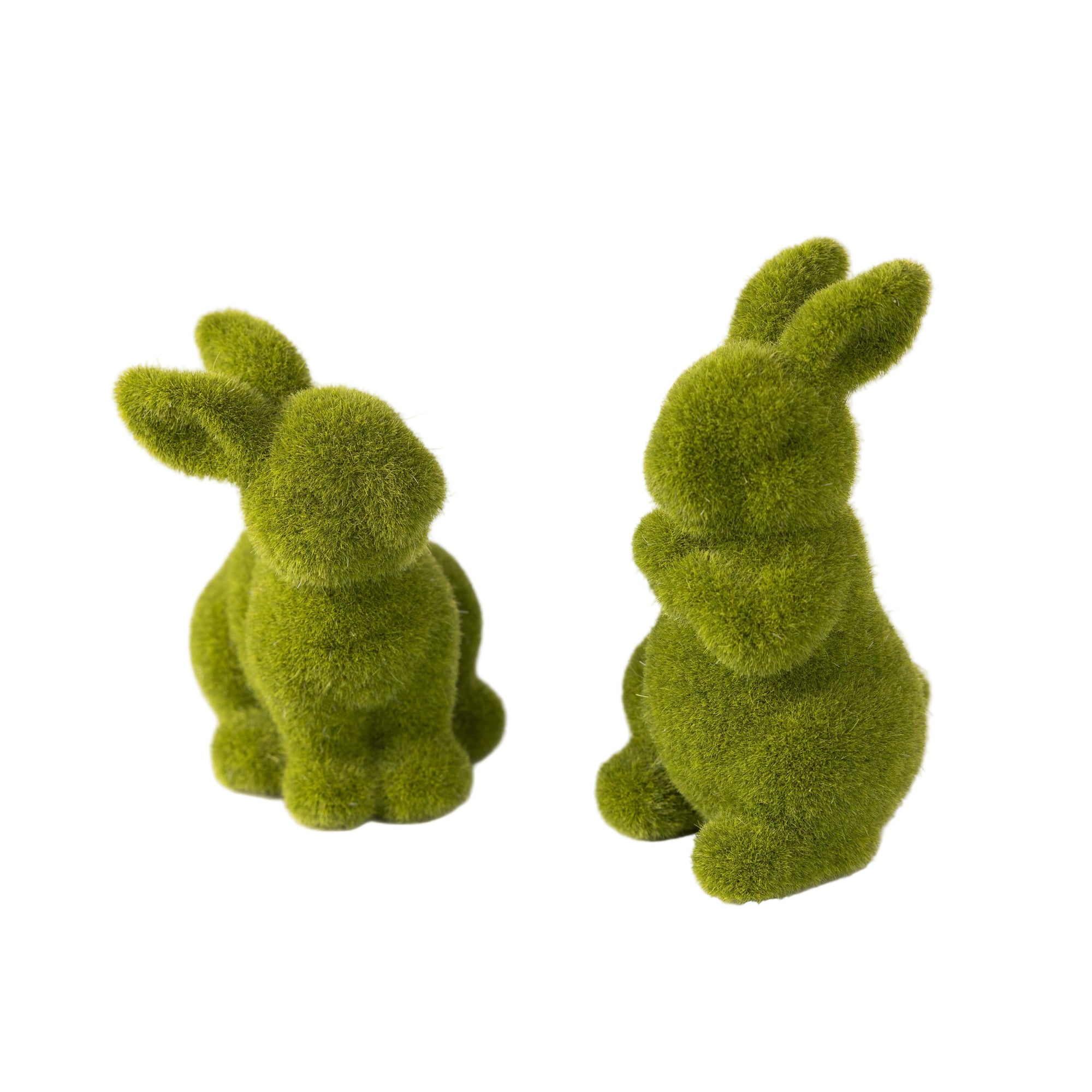 Small Flock Green Bunnies - Set of Two