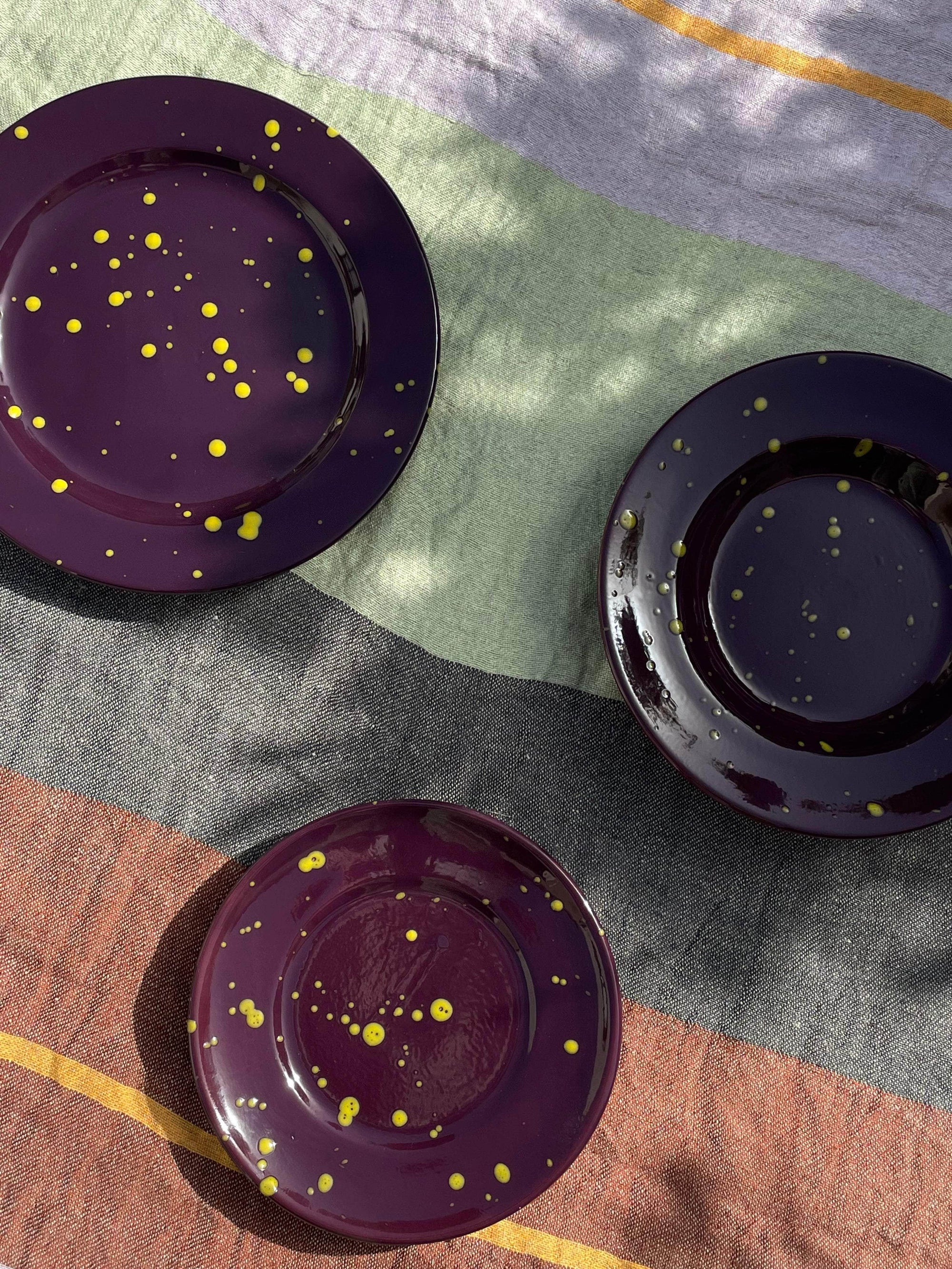 Hand Splatter Terracotta Dessert Plate