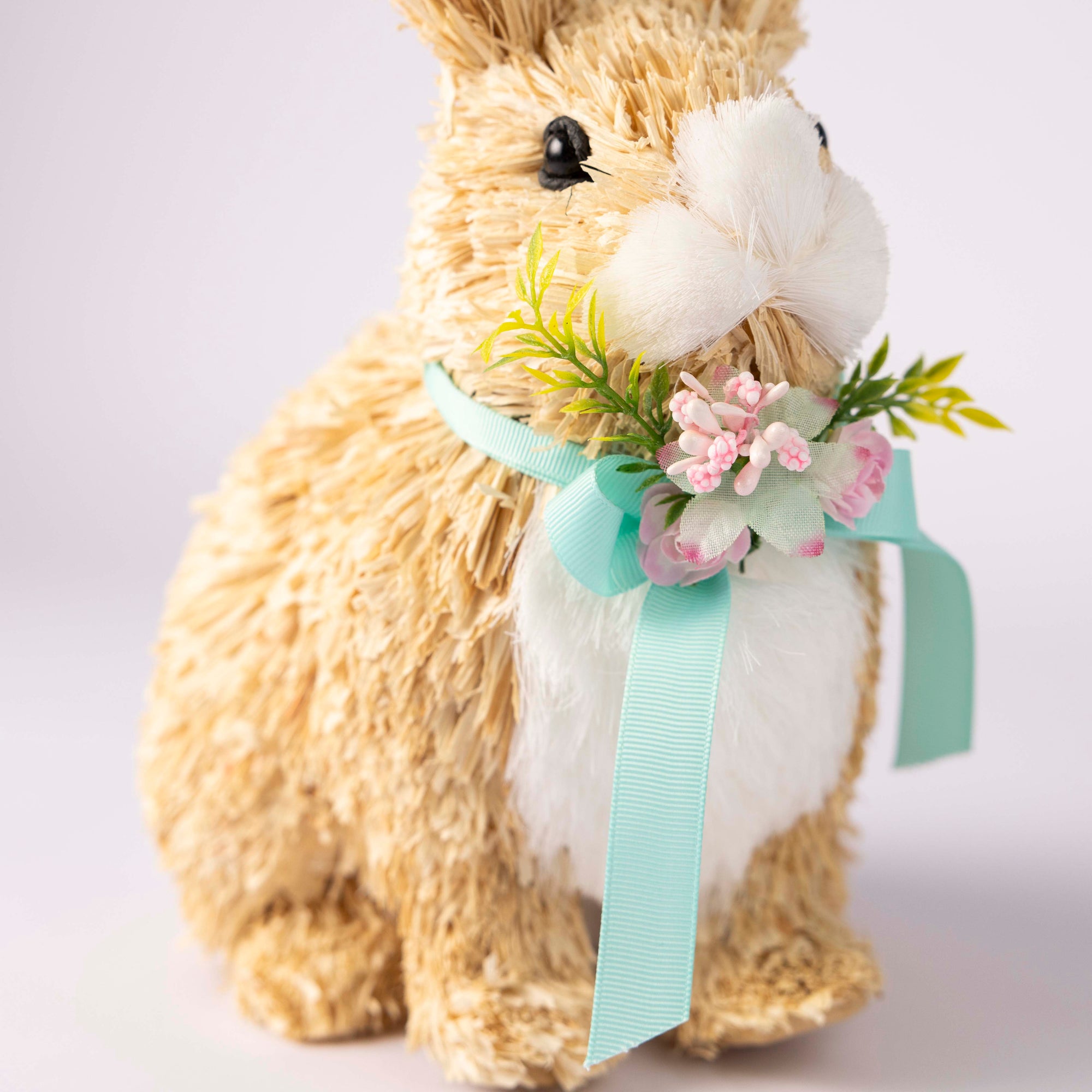 Mopsy Bristle Rabbit with Floral Bow