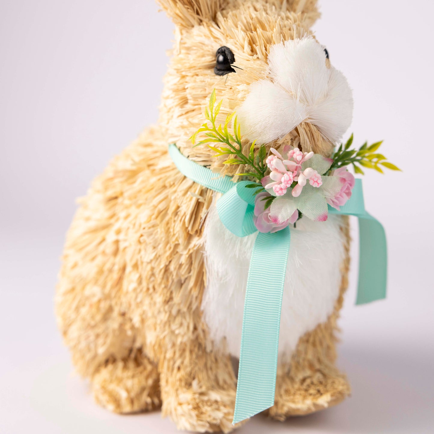 Mopsy Bristle Rabbit with Floral Bow
