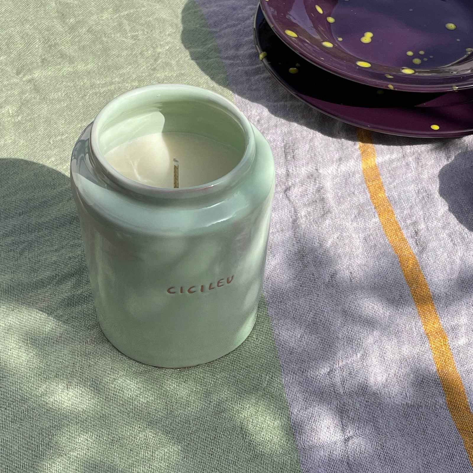 Ceramic Honey Almond Soy Wax Candle