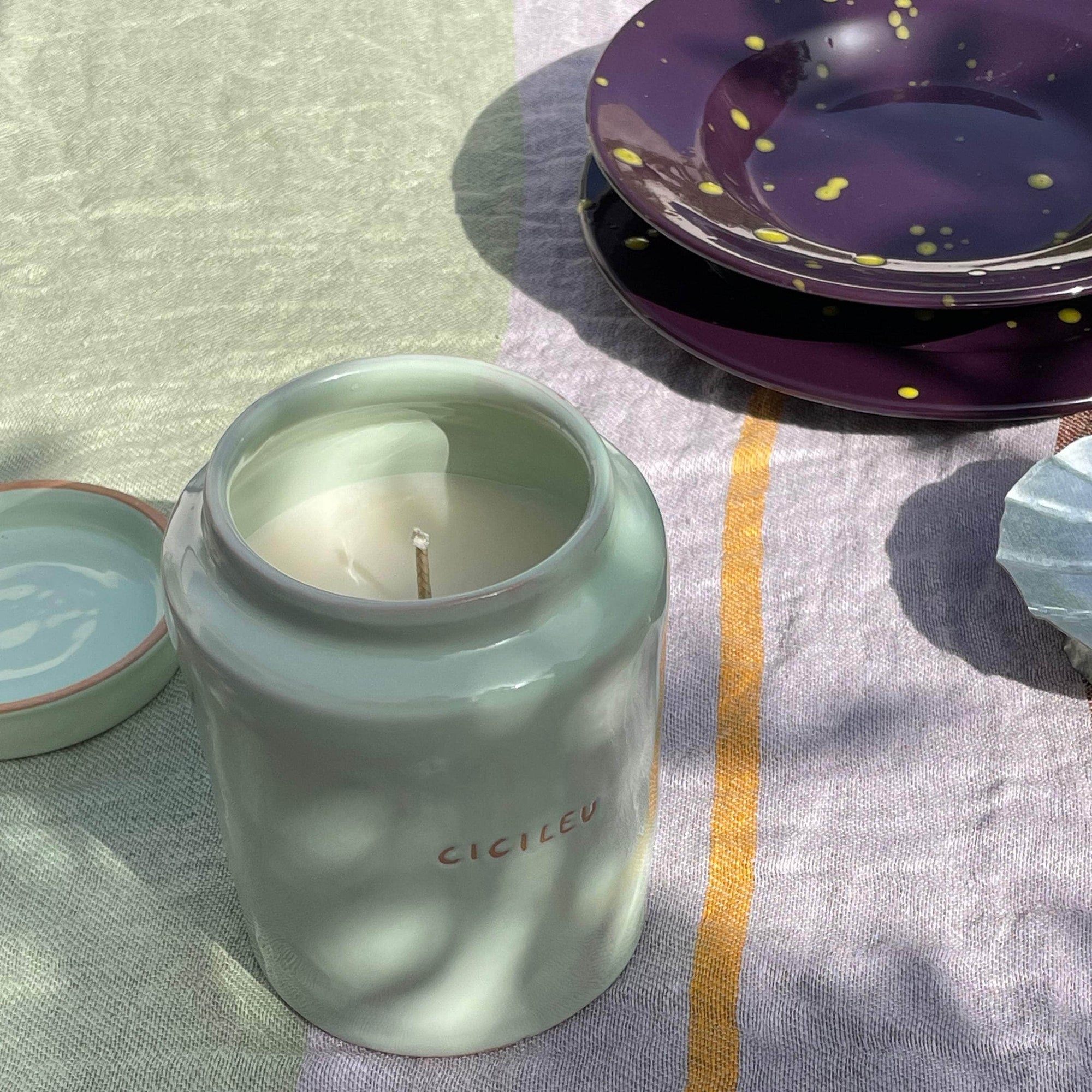 Multicoloured Linen Tablecloth