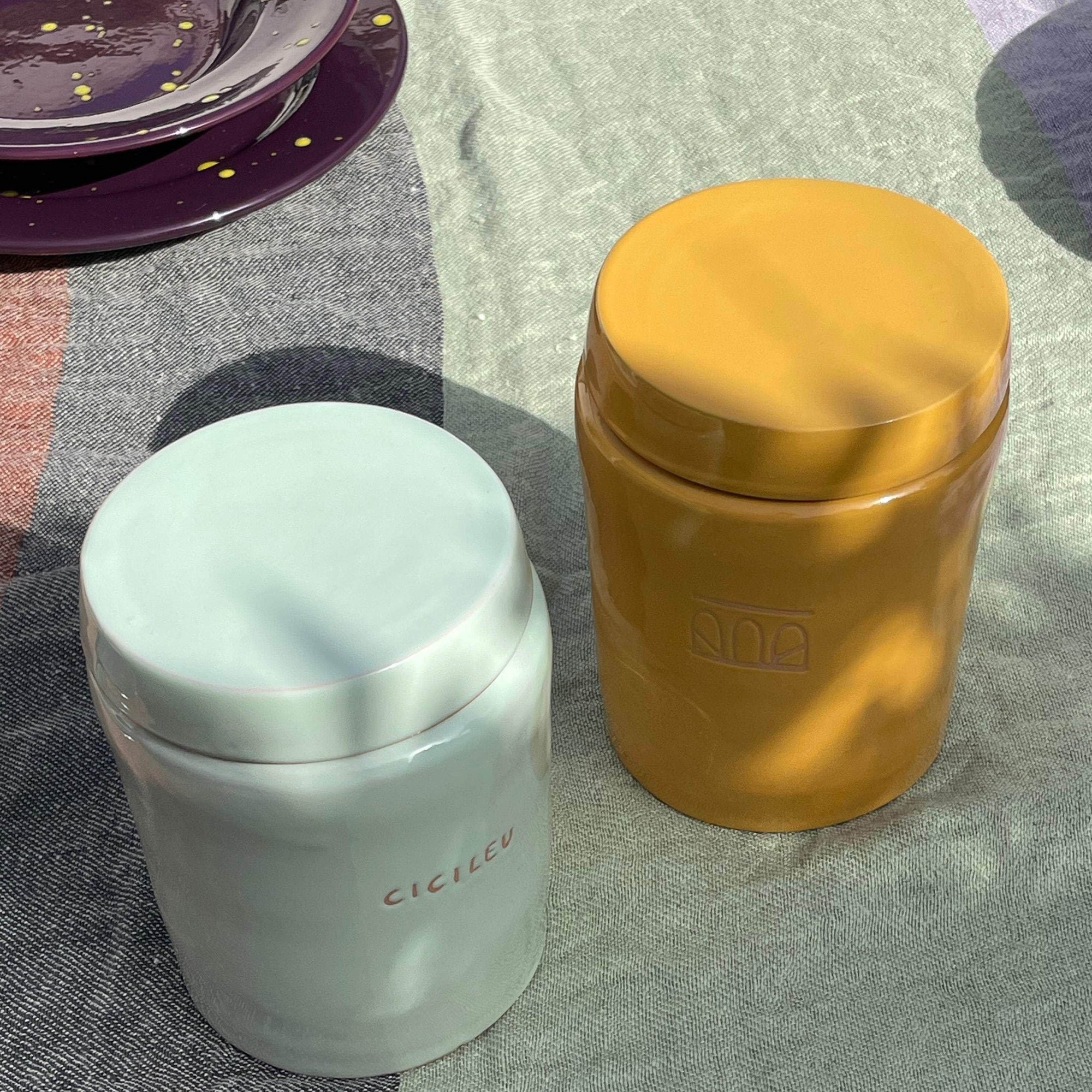 Ceramic Honey Almond Soy Wax Candle