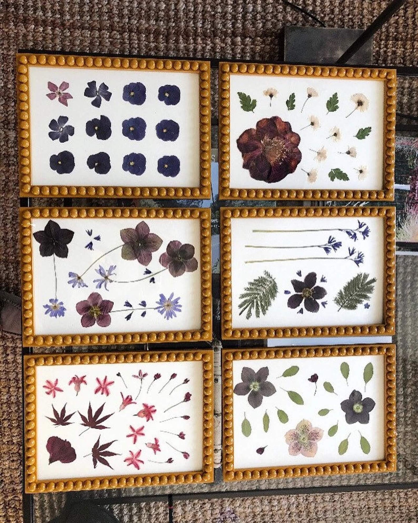 Set of Mustard Bobbin Frames