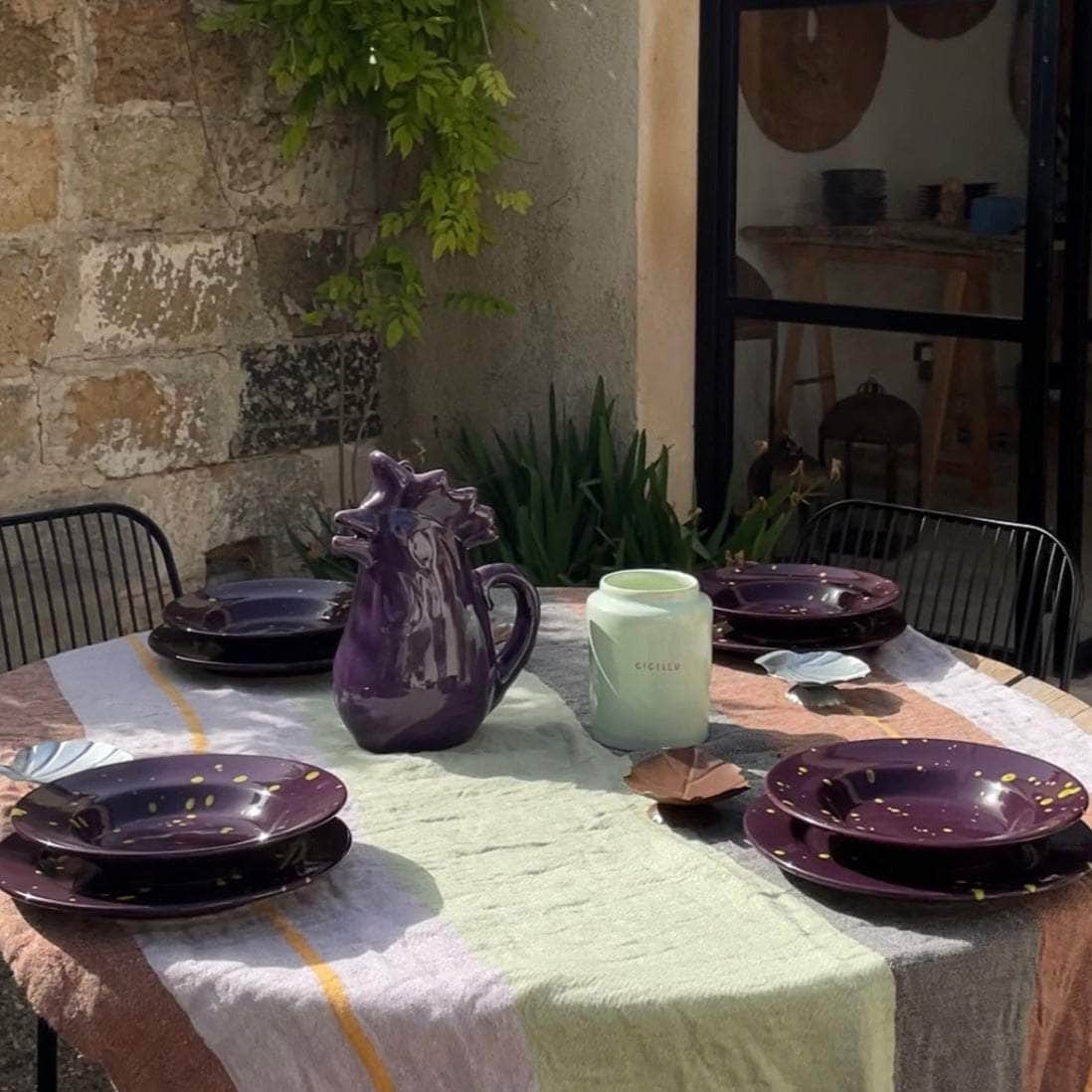 Hand-glazed Terracotta Rooster Jug