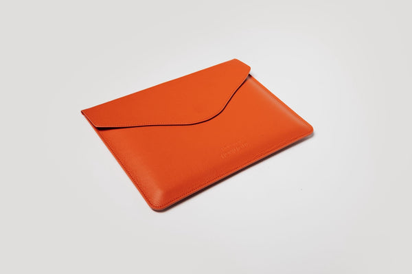 The Leather Envelope Sleeve Orange