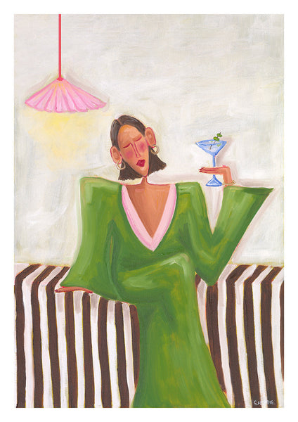 Martini in the Bedroom Print