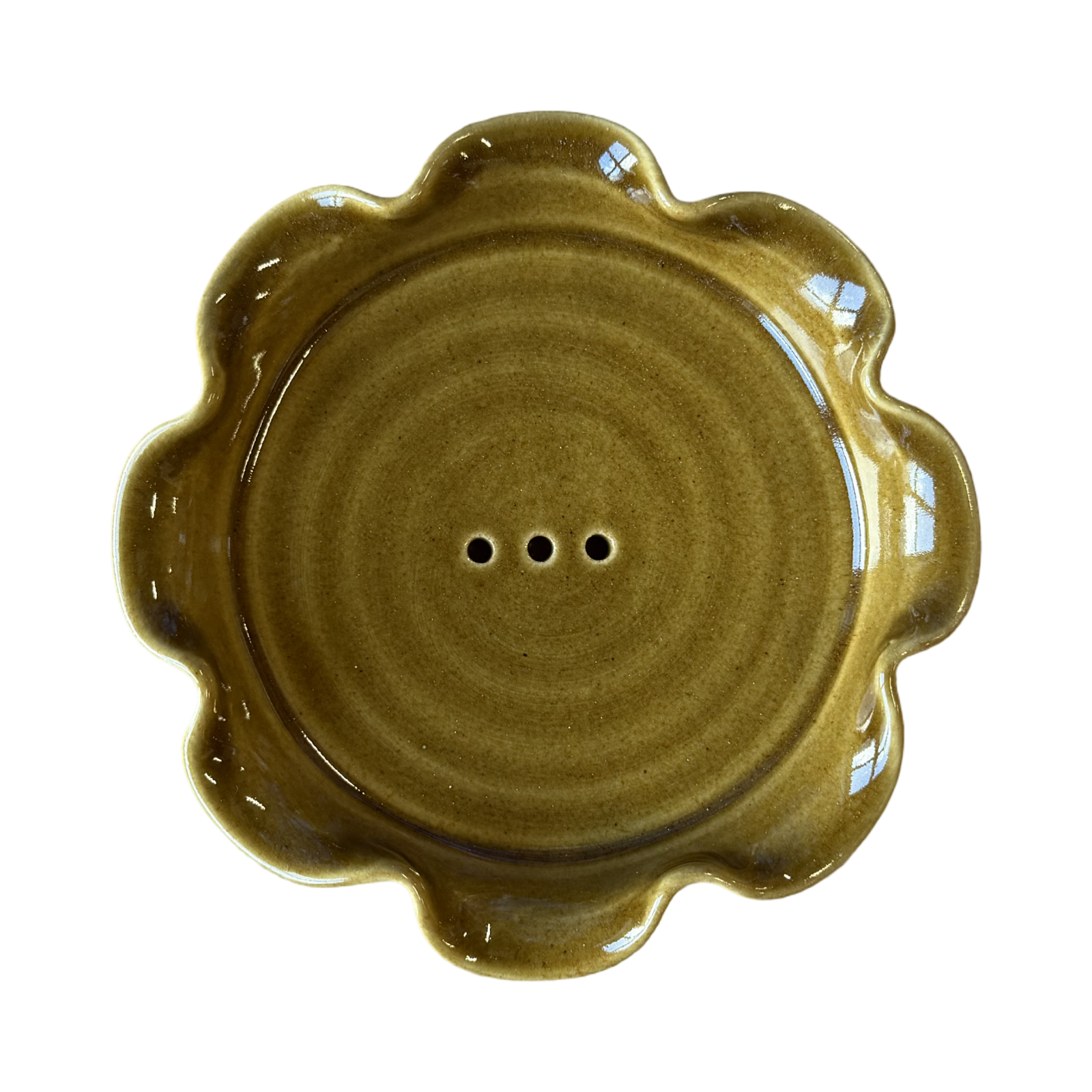 Frilly Soap Dish - Honey