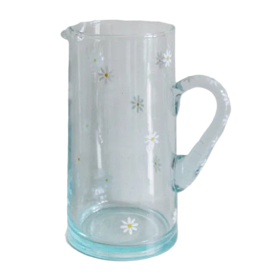 Daisy Recycled Glass Jug