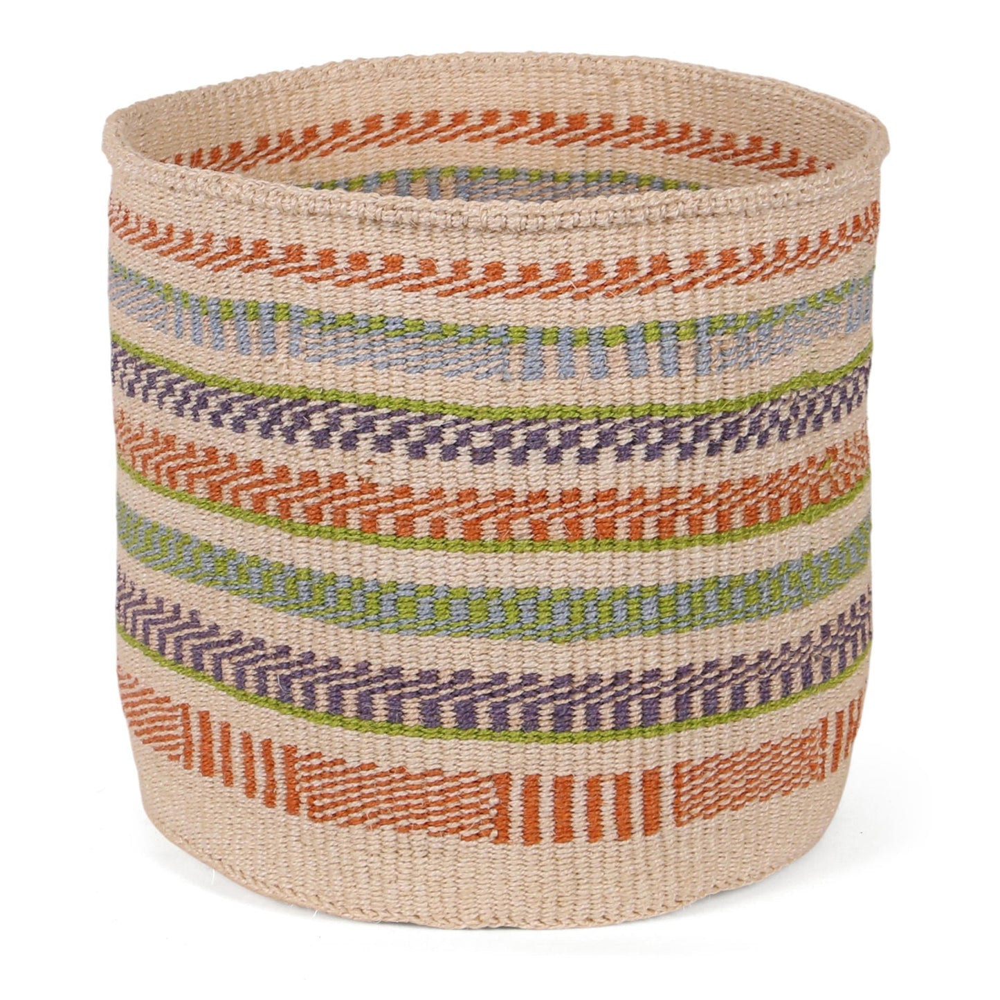 NDIMU:  Blue, Orange and Green Sisal Basket