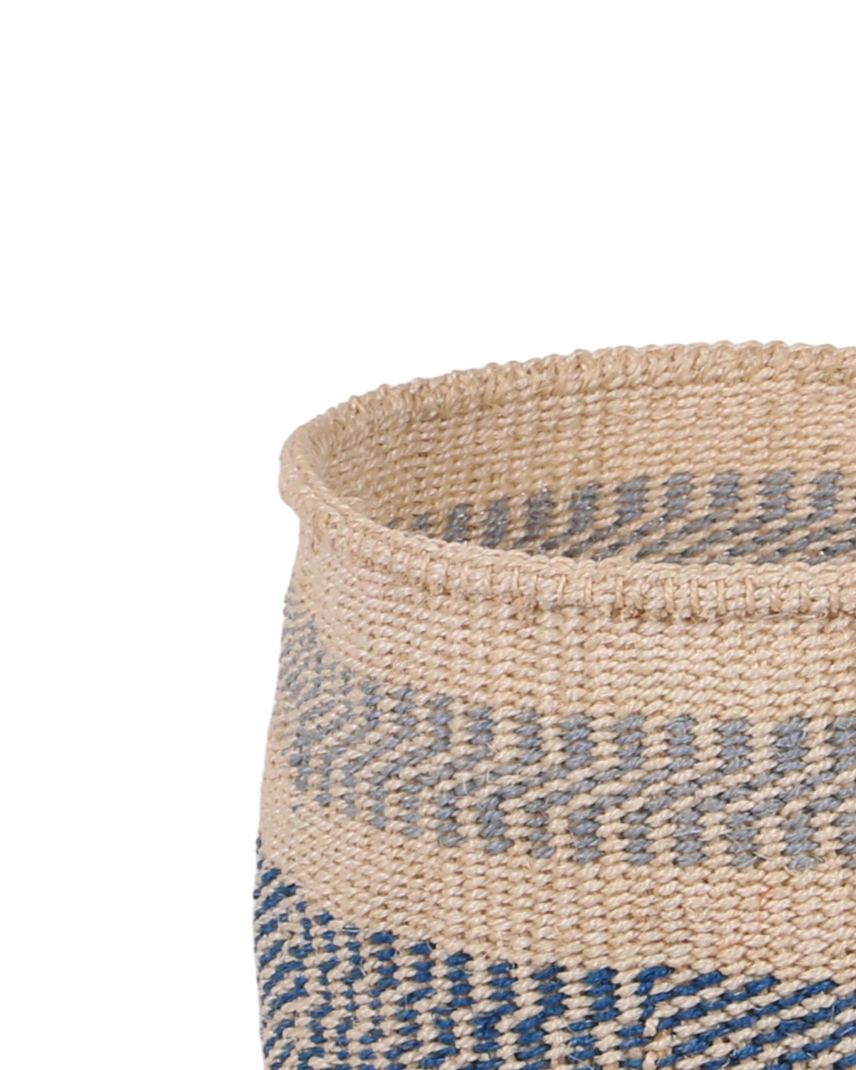 NYUMA:  Turquoise and Natural Sisal Basket