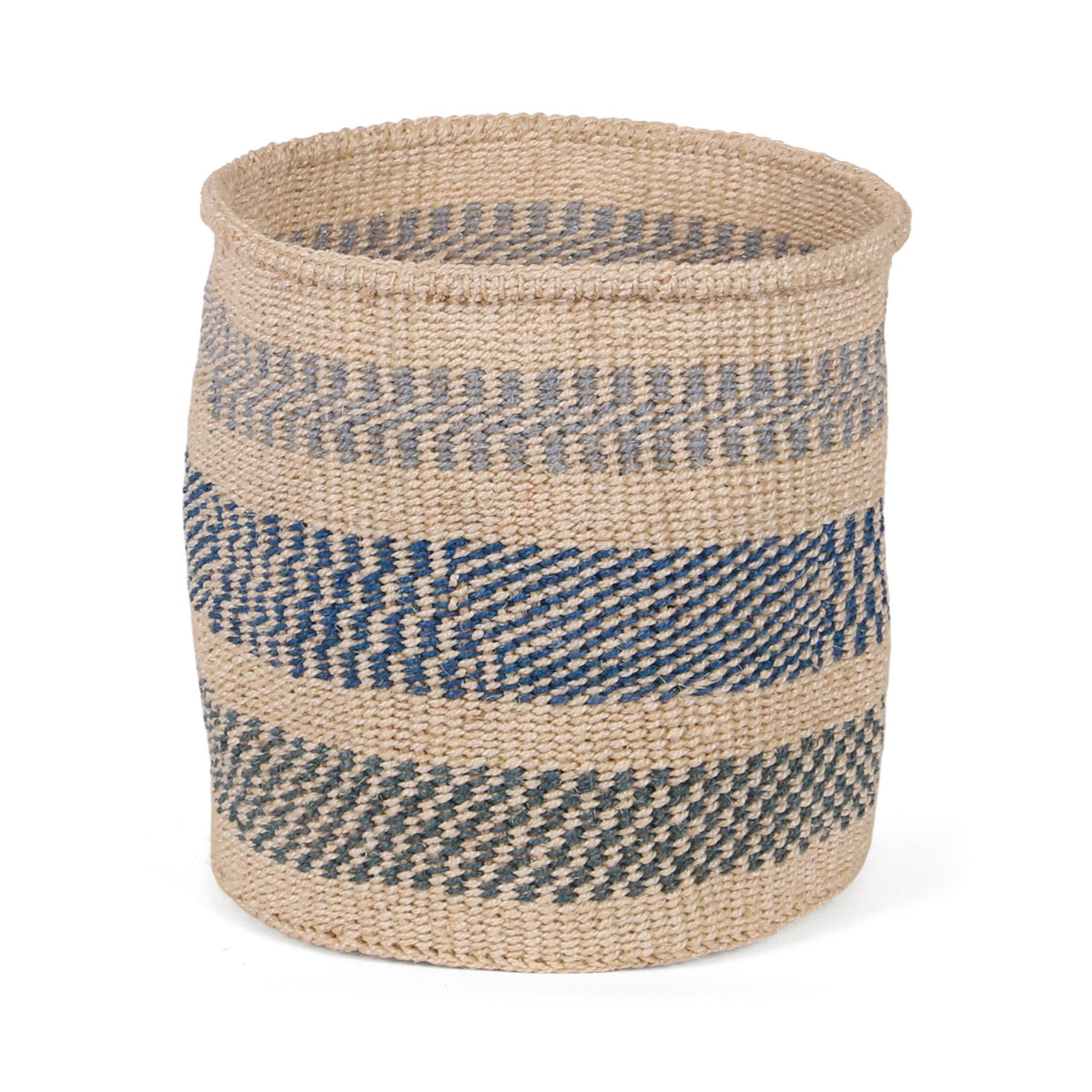 NYUMA:  Turquoise and Natural Sisal Basket
