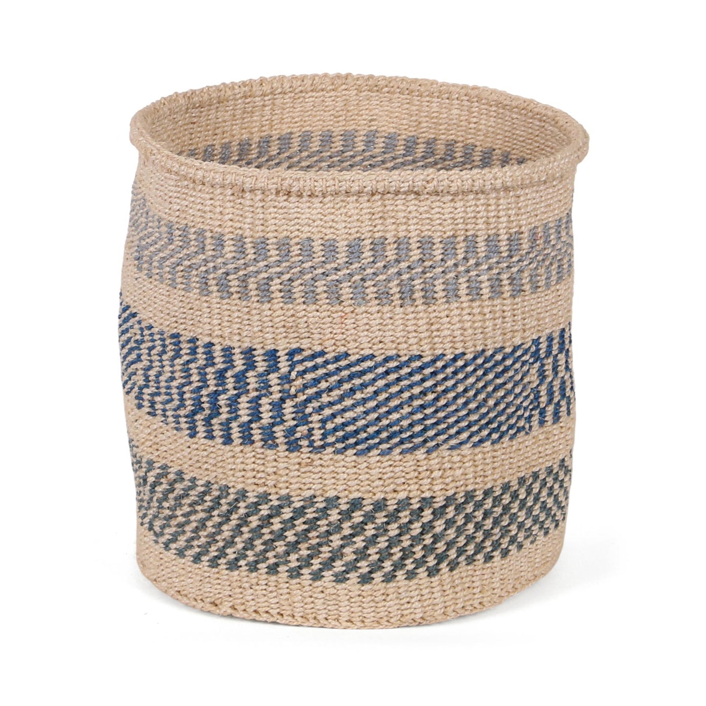 NYUMA:  Turquoise and Natural Sisal Basket