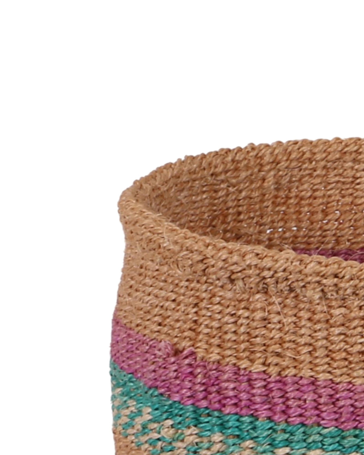 NYUMBANI:  Purple, Turquoise and Sand Sisal Basket