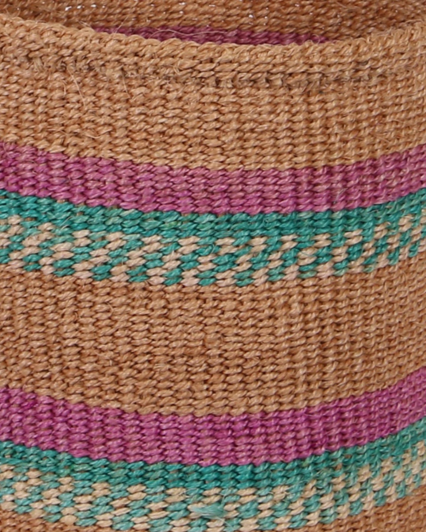 NYUMBANI:  Purple, Turquoise and Sand Sisal Basket