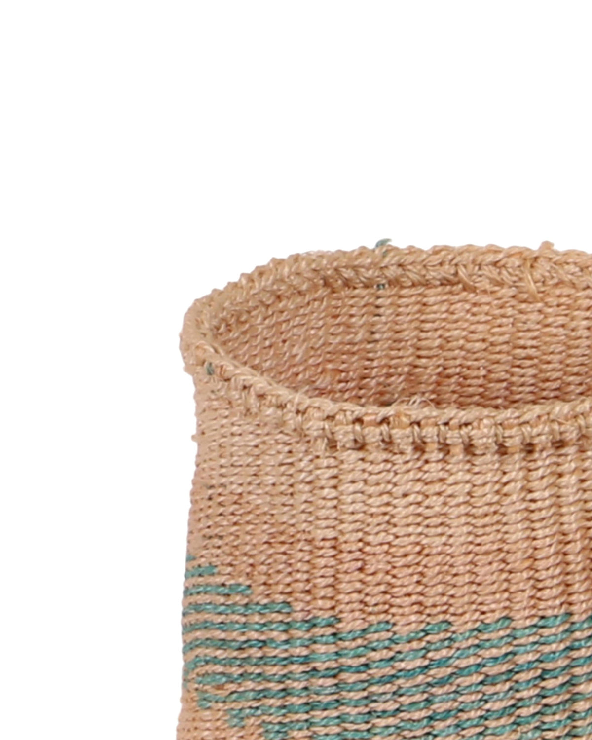PWAGUZI:  Turquoise and Natural Sisal Basket