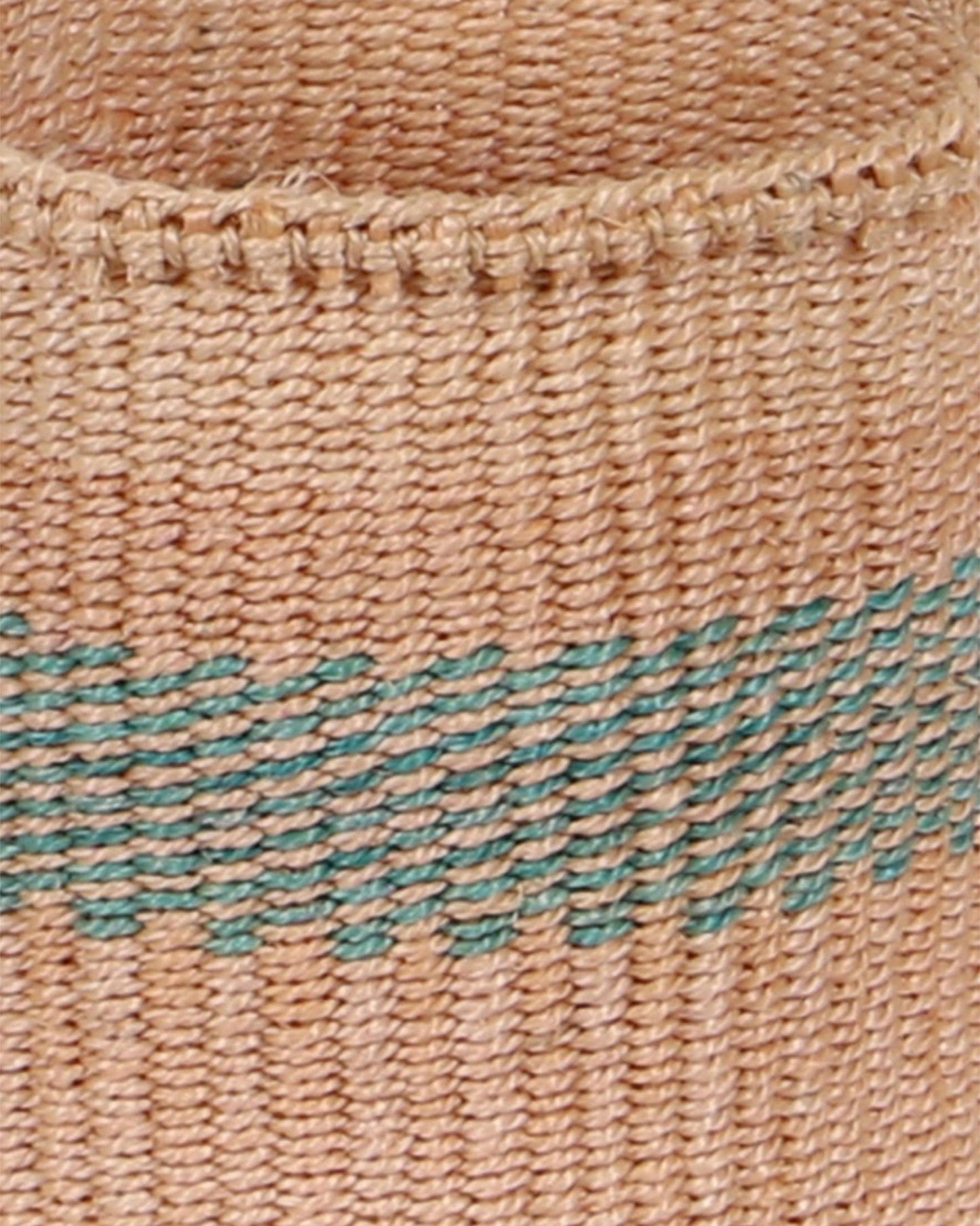 PWAGUZI:  Turquoise and Natural Sisal Basket