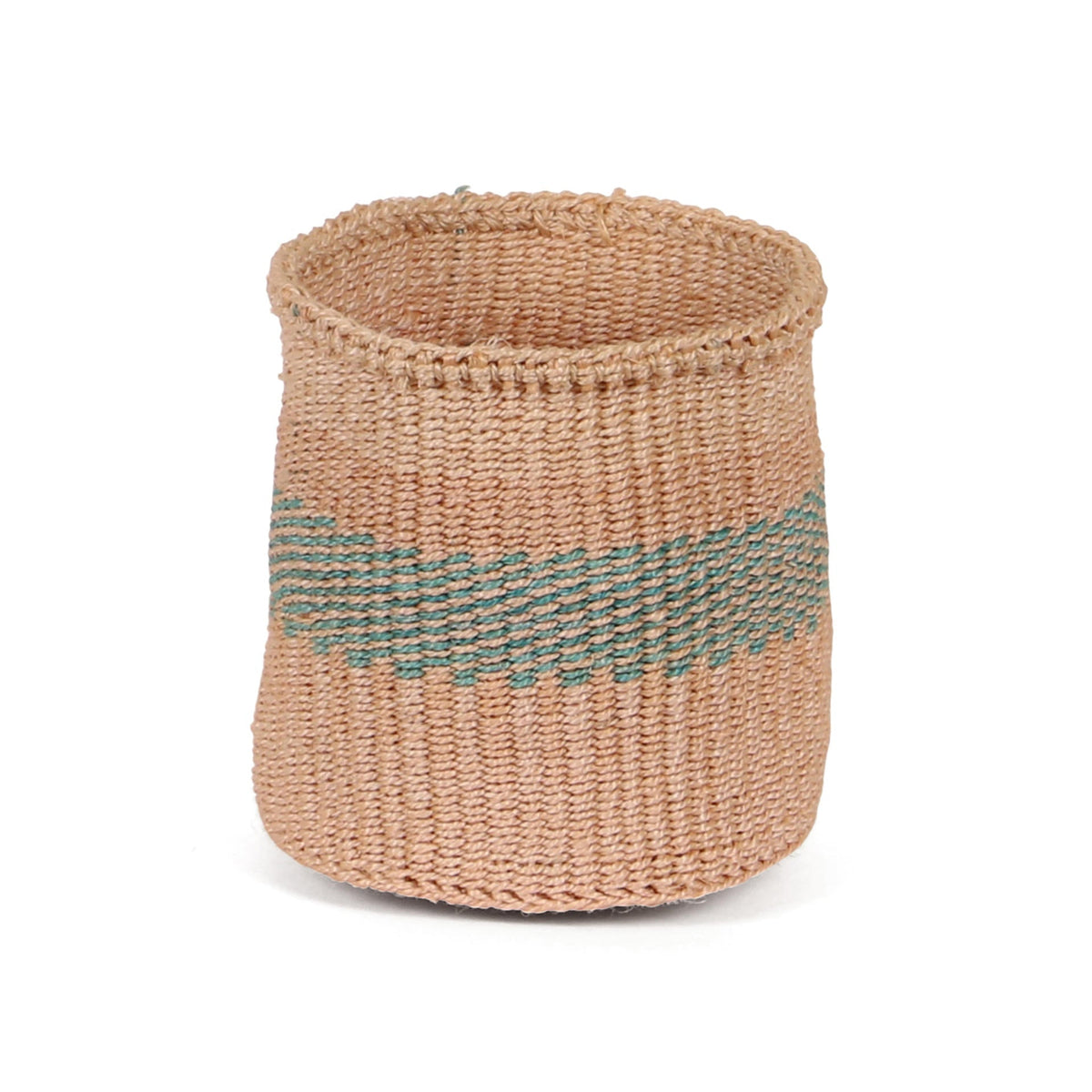 PWAGUZI:  Turquoise and Natural Sisal Basket