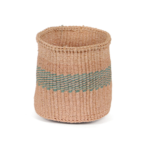 PWAGUZI:  Turquoise and Natural Sisal Basket